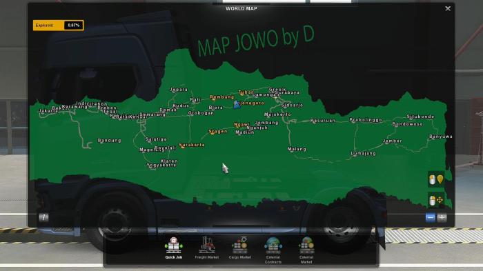 Map Nusantara Raya ETS2: Peta Indonesia dengan Skala Luas